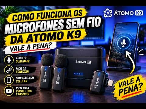 Microfone sem fio Atomo K9: veja como funciona na prática